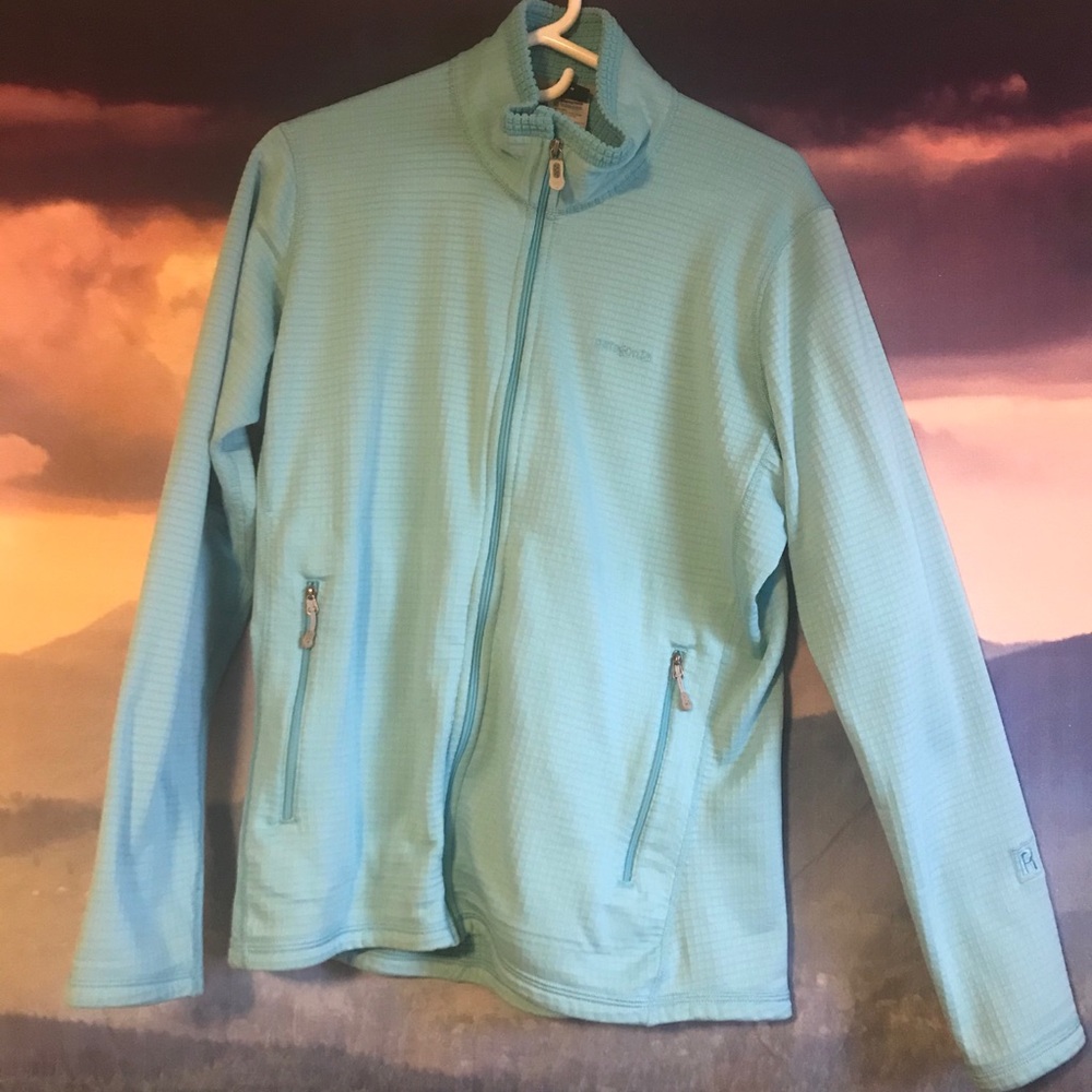 Patagonia Womens XL Light Blue Waffle Polartec